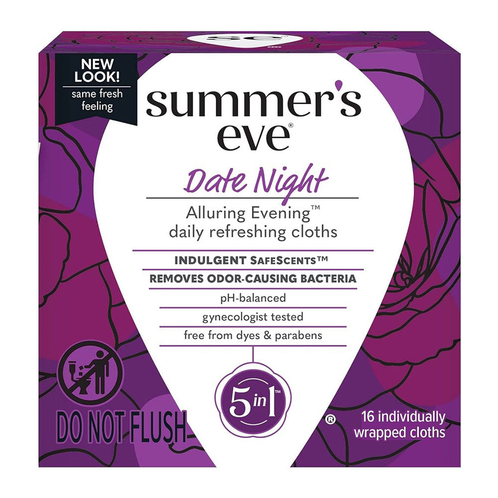 Summer's Eve Date Night Feminine Cleansing Cloths, 16 Ct